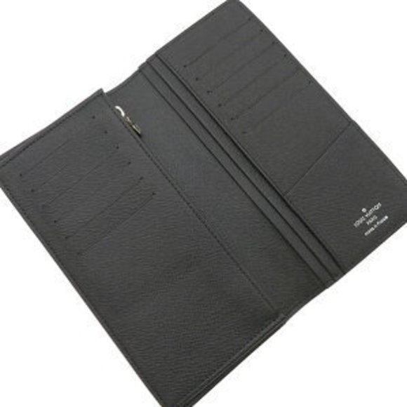 LOUIS VUITTON Long Wallet Portefeuille Braza Graphite Black Bifold Black - Picture 6 of 9